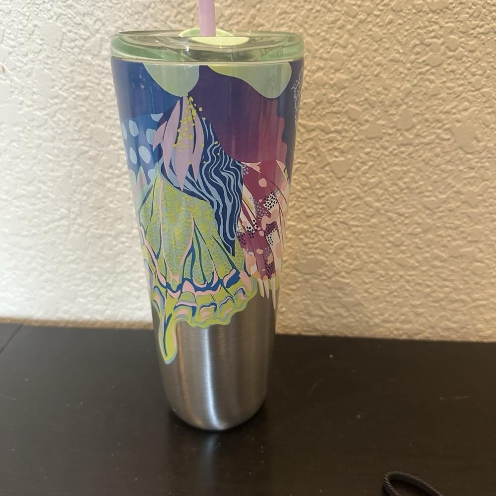 Starbucks Summer 2024 Canna Lily Butterfly Silver SS Venti Hot/Cold Tumbler